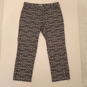 Laundry Black & White Patterned Ankle Pants